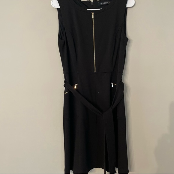 Ellen Tracy Black Fit and Flair Sleeveless Dress Size 6 Small/Medium - Picture 1 of 5